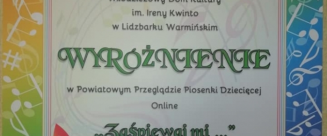 Konkurs ,,Zaśpiewaj mi..." 2021