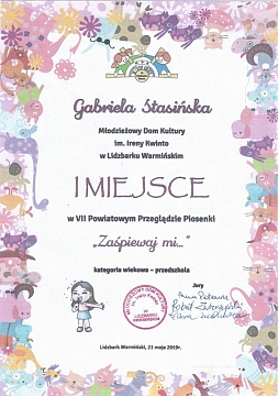 Zaśpiewaj mi  2019 ...-I msc